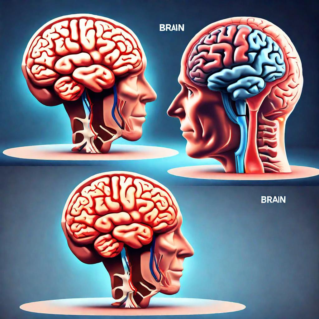 Comparison of brain scans, showing enhanced neural activity and connectivity after regular physical exercise.

