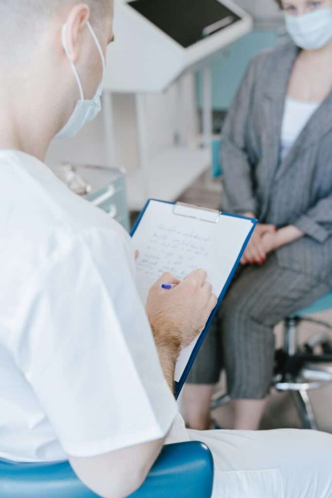 Consulting with doctor Consulting with doctor