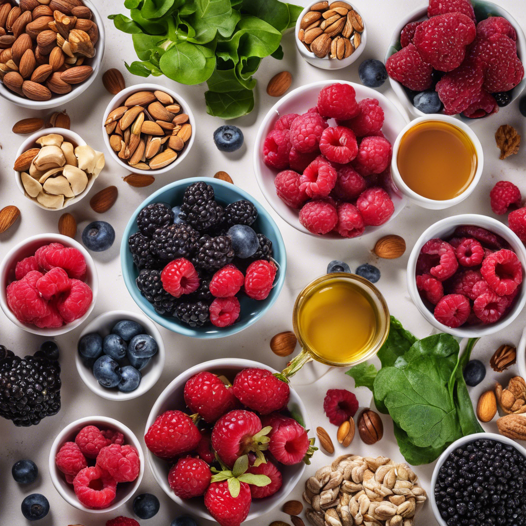 Anti-inflammatory foods including berries, nuts, and leafy greens